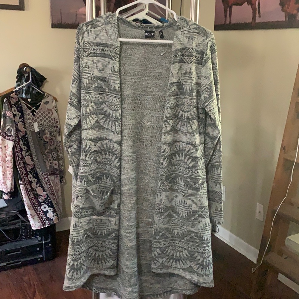 Cruel Girl grey sweater cardigan